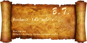 Bodacz Tömör névjegykártya